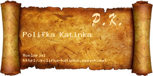 Polifka Katinka névjegykártya